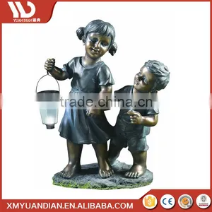 Art Work Resin Craft Decorations Garden Led Solar Light With Timer thumbnail-3