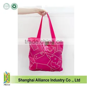Cute Shoulder Shopping Bags With Mustache Foldable Shopping Tote Bags Recycle Market Bags thumbnail-1