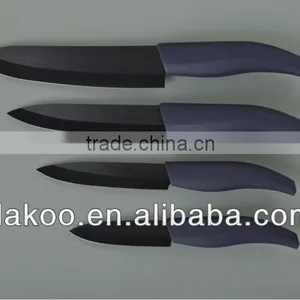 4 Pieces Purple Handle Zirconia Ceramic Knife With PVC Box thumbnail-1