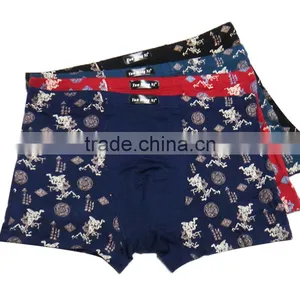 Fancy Printing Bamboo Fiber Men Boxres Good Elasticity Men Shorts Stock Boyshort thumbnail-1