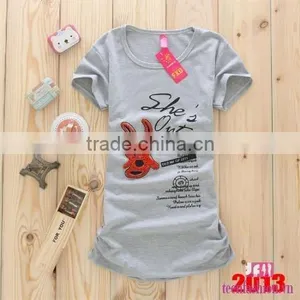 SHORT SLEEVE T SHIRT WOMEN, 100% COTTON thumbnail-3