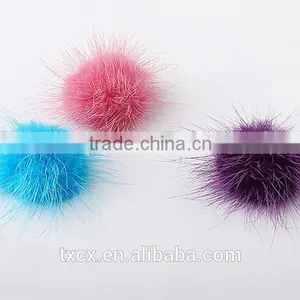 CX-A-07 Mink Fur Adornment Real Mink Fur Pom Pom thumbnail-2