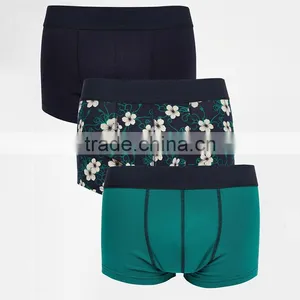 Custom 3 Pack Boys Wearing Briefs With Floral Print thumbnail-1