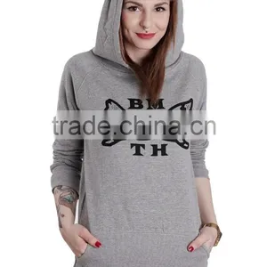 Customize Grey Hoodie Sweatshirt Fabric 80% Cotton 20% Polyester thumbnail-1
