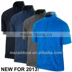 2013 Windproof Short Sleeve Golf Jacket 1/2 Zip Wind Top thumbnail-2