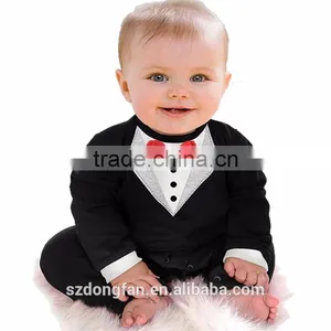 Newborn Baby Clothes Romper Baby Boy Clothes Tie Gentleman Toddler One-pieces Jumpsuit Baby Clothes 0-24 Month thumbnail-1