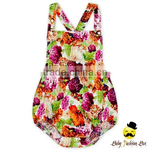 HYB178 Yihong Boutique Outfits Printed Baby Soft Cotton Romper One Piece Jumpsuit thumbnail-1