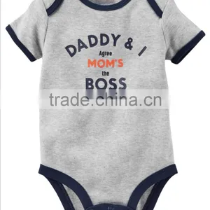 2017 Brand Baby Clothing 100%Cotton Short Sleeve Newborn Baby Boy Bodysuit thumbnail-1