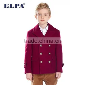 ELPA 2015 Fashion Charm Kids Warm Long Wool Overcoat Winter Dress Boy Wool Coat With Fur Collar thumbnail-5