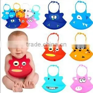 Many Designs Can Choose Baby Bibs/ Cartoon Bib / Food Grade Silicone Slobber Pocket thumbnail-1