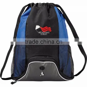 Corona Deluxe Drawstring Backpack - Features Open Main Compartment That Includes Shoulder Straps Which Also Cinch the Bag Shut thumbnail-4