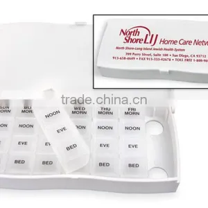 Healthy Trip Traveling Medicine Tray - Has Swing-open, Snap-tight, Hinged Lid and Seven, 4-compartment Pill Boxes thumbnail-1
