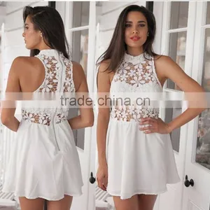 Bestdress Boutique Bestdress Celeb Formal 2015 NEW ARRIVALFASHION LACE JOINT HALLOW OUT CHIFFON DRESS Apparel Wear Online Shopp thumbnail-1