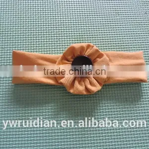 Kids Girl Flower Raglan Hairwear Persnickety Remake Cotton Bowknot Baby Girl Headbands Children Button Hairband Wholesale 2016 thumbnail-6
