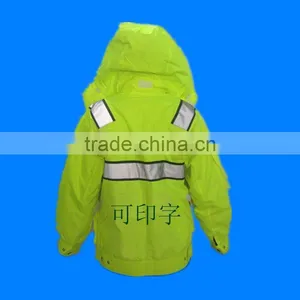 High Reflective Oxford Waterproof Breathable Raincoat Safety Clothes With Pockets thumbnail-2