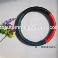 PU Lychee Grain Steering Wheel Cover thumbnail-1