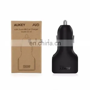 24W 4.8A Aukey Car Charger, Aukey Dual Port Car Charger for IPhone 6S thumbnail-6