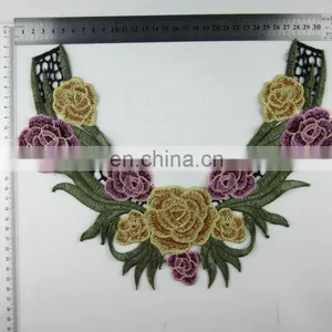 2017 Fashion Colorful Embroidery Lace Collar/lace Patch for Garment Neckline thumbnail-4