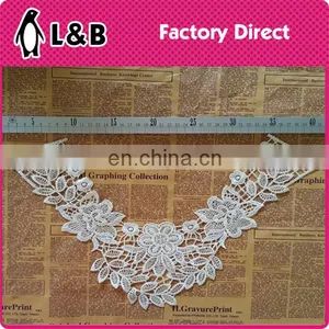 2017 Latest Custom Embroidery Neck Design Lace Collar for Wedding Dresses thumbnail-1