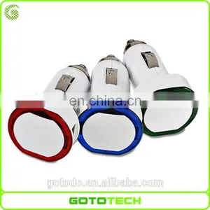 2017 Led Light Dual 1A 3.1A USB Car Charger for Mobile Phone thumbnail-1
