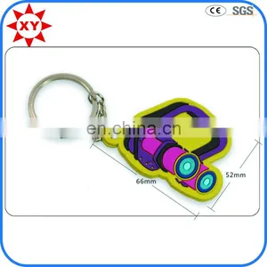 Wholesale Cheap Pvc Rubber Keychain With Flourescence Color thumbnail-3