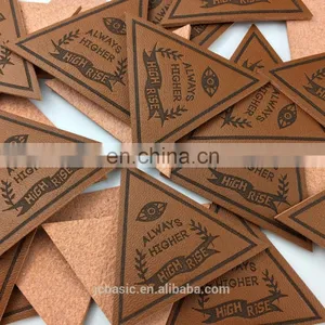 Washable Embossed Fake Leather Tags Labels thumbnail-1