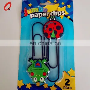 Plastic PVC Jumbo Clip and Mini Cartoon Paper Clip With Blister Card Packing thumbnail-1