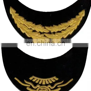 Hand Embroidery Bullion Patch OAK LEAF CAP PEAK thumbnail-2