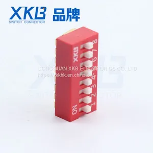 Manufacturers Supply Spacing 2.54mm Red Pin Vertical Dip Switch thumbnail-1