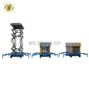 7LSJY Jinan SevenLift 5m Telescopic Electric Mini Mobile Pneumatic Track Electric Sissor Lift Platform Elevator thumbnail-5
