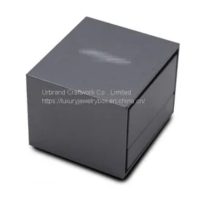 PU Leather Ring Gift Packaging Box With Sleeve Custom Logo Drawing Type Wedding Ring Box thumbnail-3
