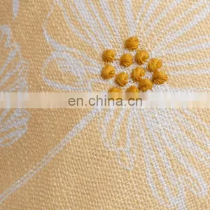 Home Decorative Digital Print and Embroidery Warm Light Yellow Happy Slogan Cushions Covers Pillow Cases With Pom Pom thumbnail-7