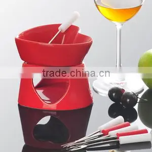 2016mini China Supplier Ceramic Chocolate Fondue Set thumbnail-2