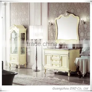 French Style Solid Wood Bathroom Vanity Cabinet for Home and Hotel thumbnail-1