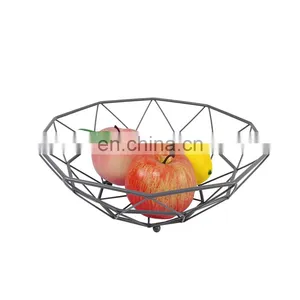 High Quality Metal Fruit Basket Simple Geometry Fruit Tray Modern Fruit Holder thumbnail-1