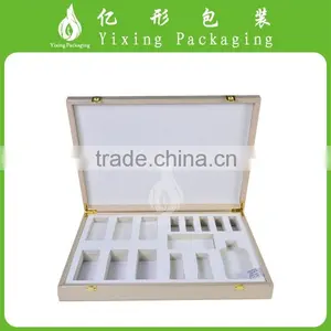 Custom Material Wooden Covered With Suede PU Leather Cosmetic Gift Storage Box thumbnail-3