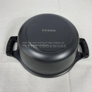 Black Nonstick Coating Die Cast Aluminum Casserole Die Cast Aluminium Pots Aluminum Pan Manufacturer thumbnail-3