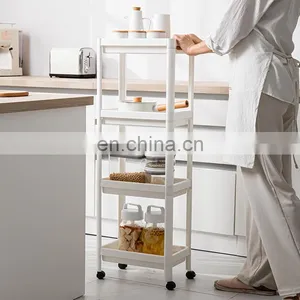 3-tier Kitchen Bathroom Rolling Cart Trolley Hand Food Carts Truck Trolley Storage Organizer Wheel Plastic Utility Craft Cart thumbnail-1