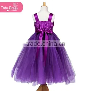 The Purple Flower New Design Birthday Girl Tutu Dress Set thumbnail-2