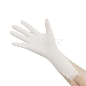 Manufacturers Cheap Nitrile Gloves Powder Free White Examination Gloves Disposable Hand Nitrile Gloves thumbnail-1