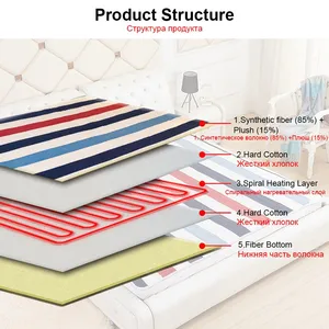Rainbow 150*180cm Single Electric Blanket Pad Heating Bed Mat Winter Body Warmer Thermostat Under Blankets Heater 230V EU Plug thumbnail-5