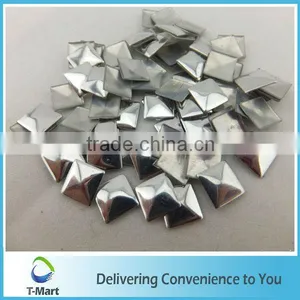 Silver Iron on Pyramid Studs for Clothes thumbnail-1