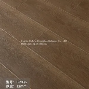 12mm Hemp Composite Wood Flooring Florist Gallery Early Education Training Room Month Center Gray Wood Grain Laminate Flooring thumbnail-1