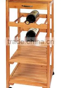 Pine Tile Top Kitchen Trolley thumbnail-1