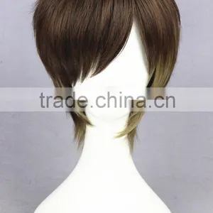 Cheap Short 35CM Brown Color Mixed Synthetic Lolita Cosplay Wig thumbnail-2