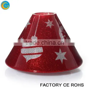 Christmas Red Glass Candle Jar Shades / Table Top Candelbra / Jar for Candles Wholesale Quality Choice thumbnail-1