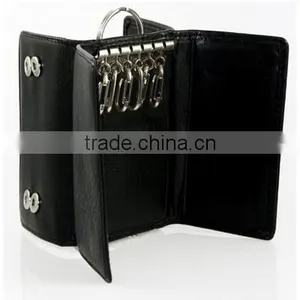 Wholesale Fashion Double Key Case With Hooks Genuine Leather Keychain thumbnail-3