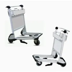 Wholesale With Hook Stainless Steel Airport Luggage Trolley High Quality Airport Luggage Trolley thumbnail-1