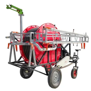 Hose Reel Irrigation Machine Moving Rain Gun Farm Traveling Winch Sprinkler Irrigation PE Pipe Irrigator Travelling Sprinkler Irrigation thumbnail-1
