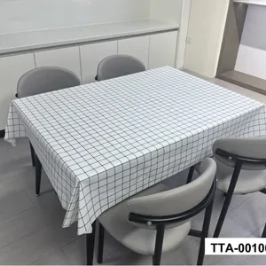 Hot Sellong 2026 Plaid Decorative Home Kitchen Tablecloth Liquid Repellent and Stain Resistant Plastic Table Cloth thumbnail-5